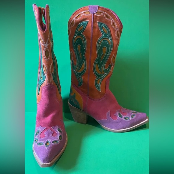 NEW Free People x Jeffrey Campbell Back on Stage Western Boots Coastal Cowgirl - Picture 2 of 7